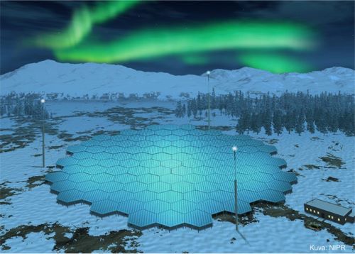 Artist impression of the EISCAT 3D site at Skibotn - credit: NIPR.